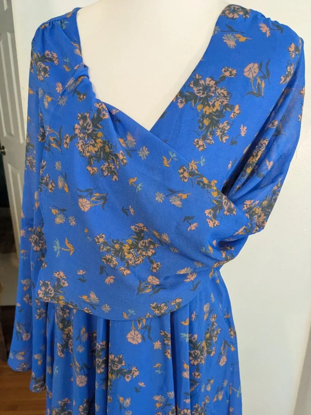 Wedgewood Blue Floral Mini Dress by Free People